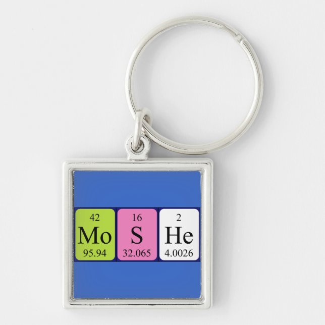 Moshe periodic table name keyring (Front)