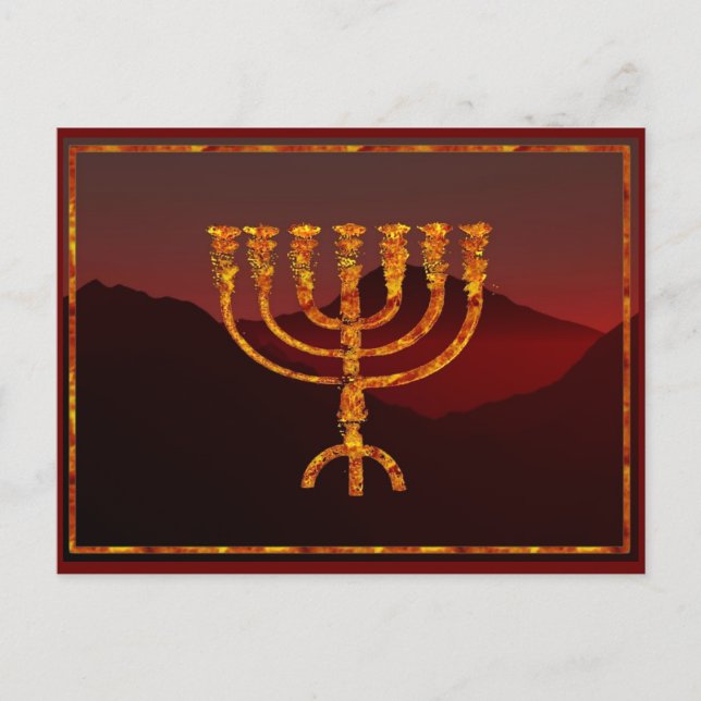 Moshe's Menorah Postcard (Front)