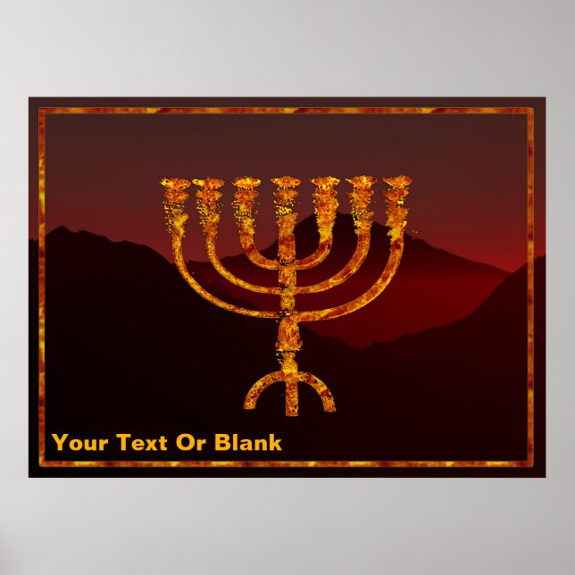 Moshe's Menorah Poster (Front)