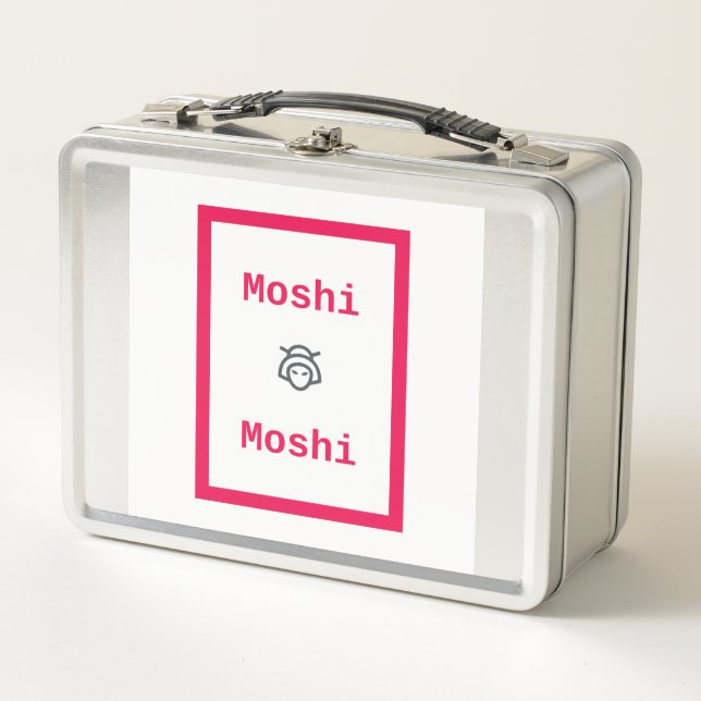 Moshi Moshi Market Logo - Inspired Design Metal Lunch Box (Front)