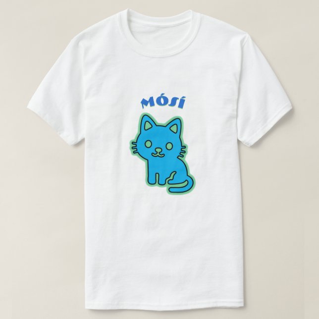 Mósí - cat in T-Shirt (Design Front)