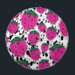 Mosiac Abstract Strawberries Terrazzo Pattern Dartboard<br><div class="desc">Designed by Dream Big Digital Design</div>