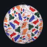 Mosiac Abstract Terrazzo Pattern Dartboard<br><div class="desc">Designed by Dream Big Digital Design</div>