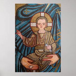 Mosic Of Baby Jesus Poster
