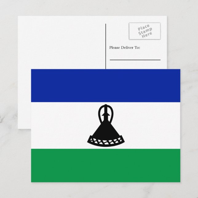 Mosotho Flag, Flag of Lesotho Postcard (Front/Back)