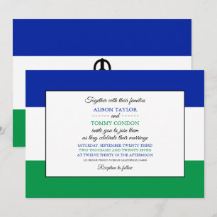 Mosotho Flag, Flag of Lesotho Wedding Invitation