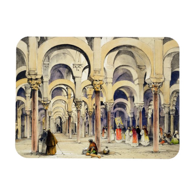 Mosque at Cordoba, from 'Sketches of Spain', engra Magnet (Horizontal)