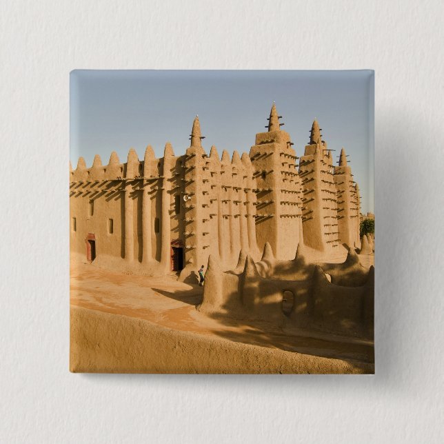 Mosque at Djenne, a classic example of 15 Cm Square Badge (Front)