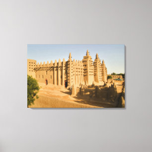 Mosque at Djenne, a classic example of Canvas Print