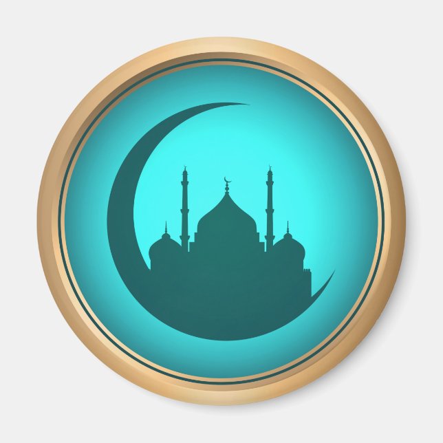 Mosque background Round Magnet (Front)
