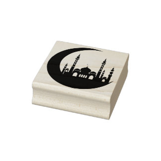 mosque building art stamp