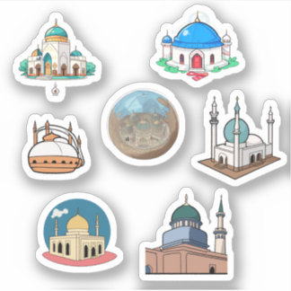 Mosque Cartoon Stickers
