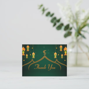 Mosque Islamic Lamp Thank You Card