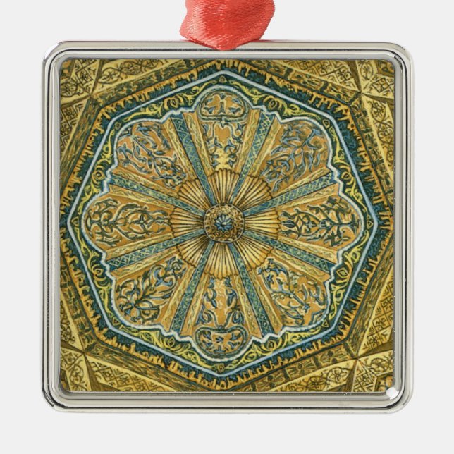 Mosque of Cordoba Spain. Mihrab cupola Metal Tree Decoration (Front)