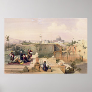 Mosque of Omar showing the Site of the Temple Poster