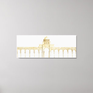 Mosque of Uqba. Kairouan Tunisia. Main façade Canvas Print