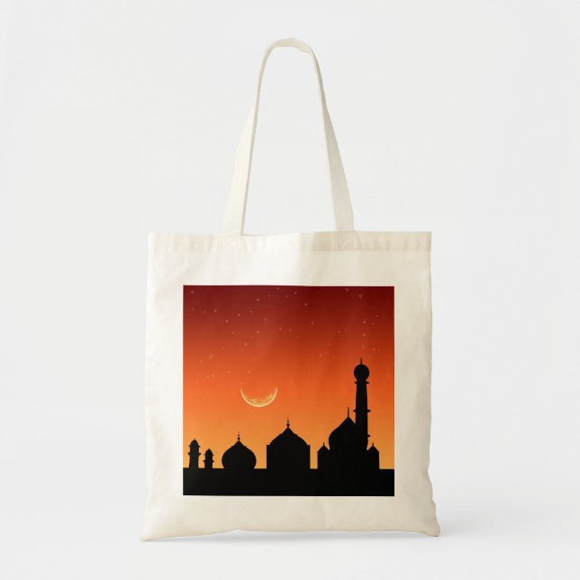 Mosque Silhouette Evening Sky - Budget Tote (Front)