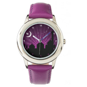 Mosque Silhouette Purple Night - Watch