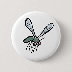 mosquito 6 cm round badge