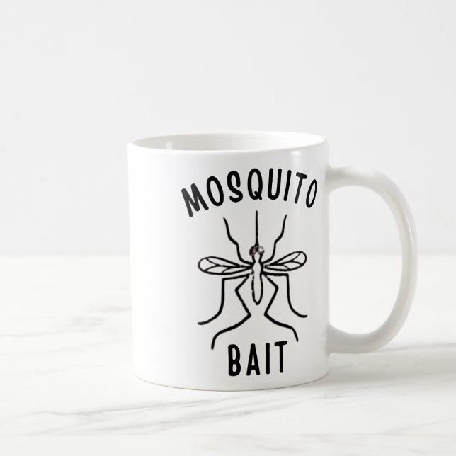 Mosquito Bait Funny Camping Campfire Outdoors Bug  Coffee Mug (Right)