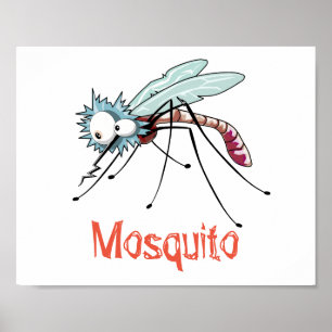 Mosquito cartoon poster