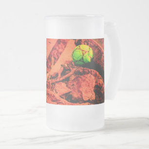 mosquito explorer frosted glass beer mug