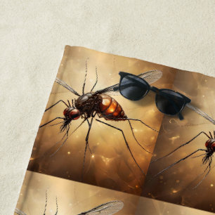 Mosquito Fractal Art, Beach Towel