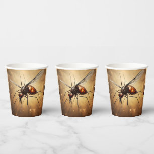 Mosquito Fractal Art, Paper Cups
