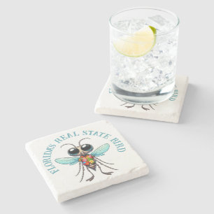 Mosquito in Tropical Shirt - can personalise Stone Coaster