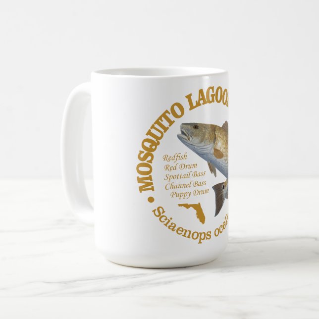Mosquito Lagoon (redfish) Coffee Mug (Front Left)