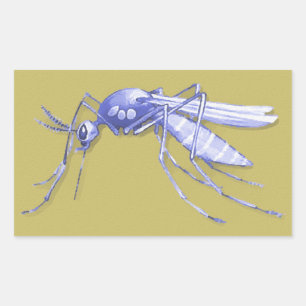 Mosquito Pop Art Rectangular Sticker