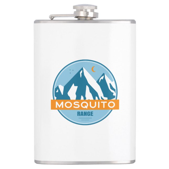 Mosquito Range Colorado Stars Moon Hip Flask (Front)