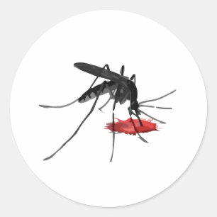 Mosquito Suck Classic Round Sticker