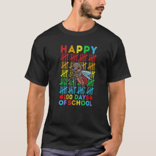 Mosquito Teacher Student Happy 100 Days of School T-Shirt