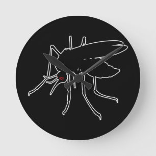 Mosquitos Mosquito Marvae – Entomology Geek Round Clock
