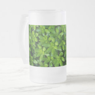 Moss Abstract Frosted Glass Beer Mug