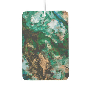 Moss Agate Green Crystal Geode Abstract Car Air Freshener