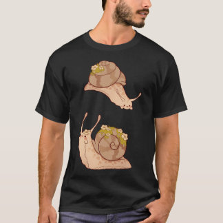Moss And Flower Covered Snails T-Shirt
