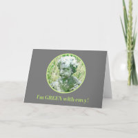 MOSS-COVERED STONE CHERUB/CONGRATS. CARD