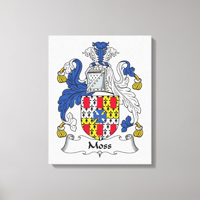 Moss Family Crest Canvas Print (Front)