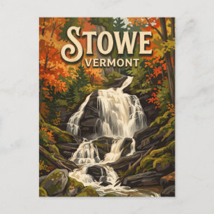 Moss Glen Falls Stowe Vermont Postcard
