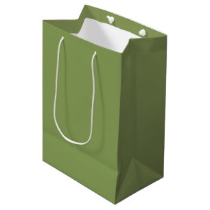 Moss Green Background Colour Decor Customise this Medium Gift Bag