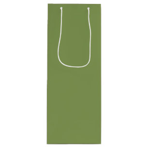 Moss Green Background Colour Decor Customise this Wine Gift Bag