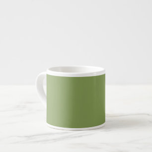 Moss Green Background Solid Colour Customise this Espresso Cup