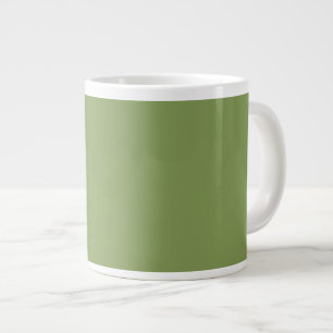 Moss Green Background Solid Colour Customise this Large Coffee Mug