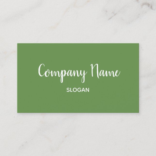Moss Green Business Card (Front)