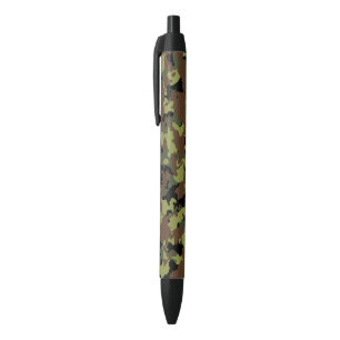 Moss Green Camo Black Ink Pen