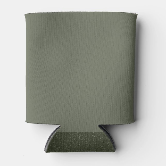 Moss Green Can Cooler with Textured Base (Front)