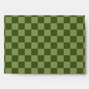 Moss Green Checkerboard Envelope
