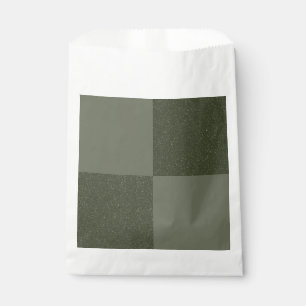 Moss Green Chequerboard Favour Bag